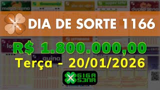 Resultado da Dia de Sorte 1166, Terça-feira, 20/01/2026