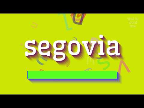 HOW TO SAY SEGOVIA? #segovia