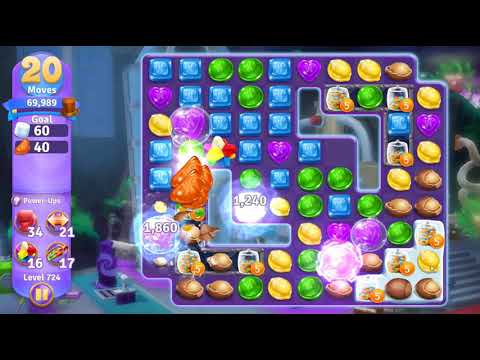 Wonka's World of Candy Level 724 NO BOOSTERS - A S GAMING ✔