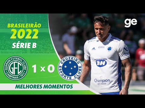 Gols e lances de Guarani x Cruzeiro