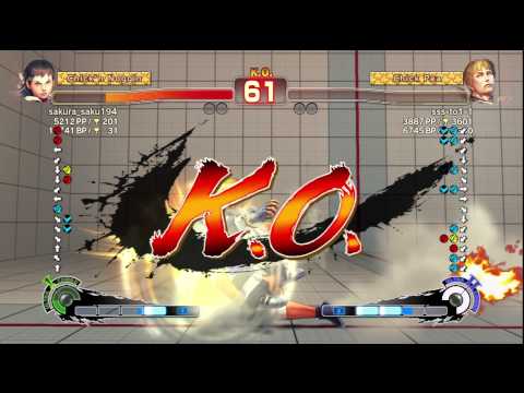 SSF4 AE Ver. 2012: sakura_saku194 [Sakura] vs. sss-to1-1 [Cody] - PSN Ranked Match
