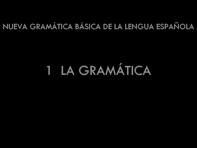 Vídeo relacionado con Gramática española: 20 (Letras universitarias)