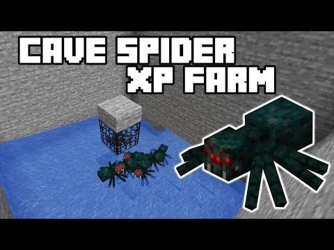 Minecraft Cave Spider Spawner XP Farm - Super Easy Design!