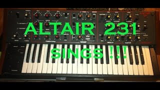 Video thumbnail for Amazing Singing ALTAIR 231, russian minimoog, analog formant vowel synthesizer - **Must hear!!** by NoiselabCH