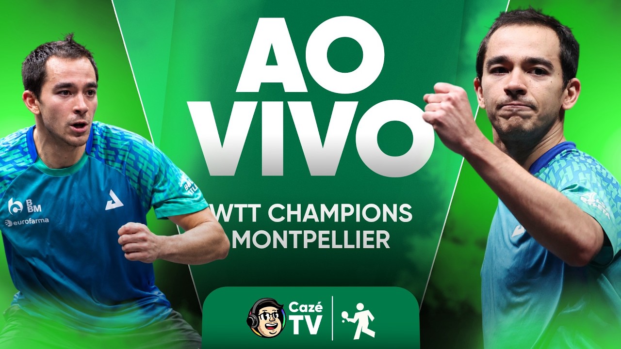 AO VIVO: TÊNIS DE MESA | HUGO CALDERANO NO WTT CHAMPIONS DE MONTPELLIER | SEMIFINAL