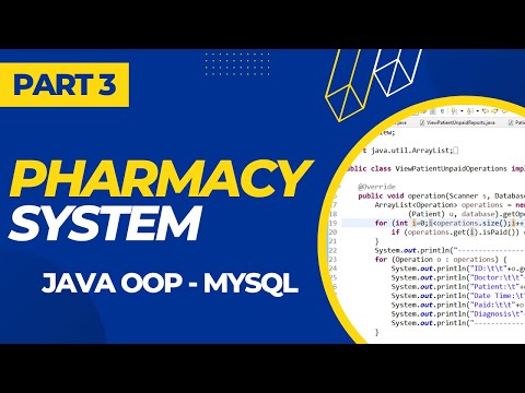 Pharmacy Management System Using Java Object Oriented Programming Oop Part 3
