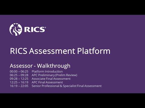 RICS Assessment Platform Assessor Guidance