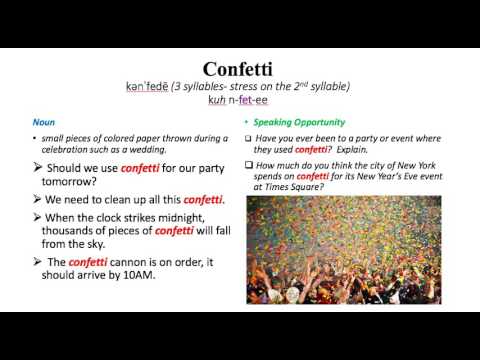 Word of the Day - Confetti