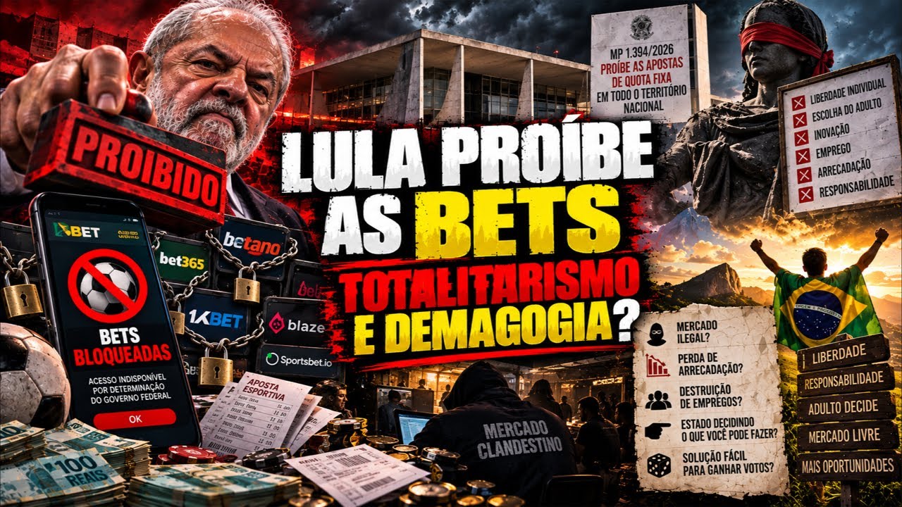 Ditador lula proibe bets tomado de desespero eleitoral