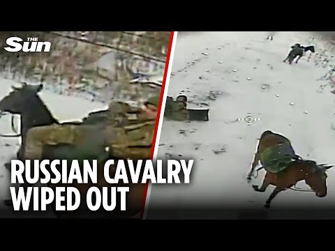 Ukrainian drones cut down Russian attackers on HORSEBACK