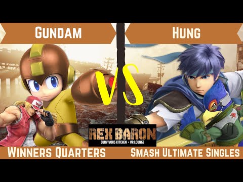 Rex Baron 3 Winners Quarter Finals - Gundam (Mega Man, Terry) Vs. Hung (Falco, Ike)