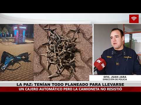 INTENTARON ROBAR UN CAJERO AUTOMÁTICO EN LA PAZ