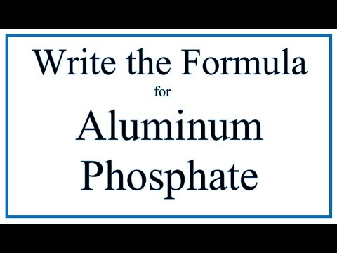 Aluminum Phosphate Formula How To Discuss