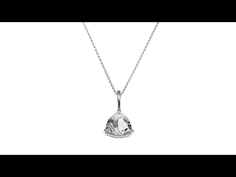 Deb Guyot Herkimer "Diamond" Quartz Trillion Pendant