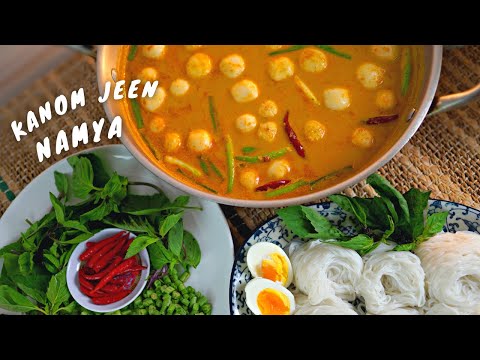 HERBACEOUS FISH CURRY NOODLES | KANOM JEEN NAMYA | ขนมจีนน้ำยา