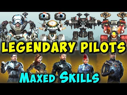 ALL LEGENDARY PILOTS Skills Leveled to MAX - War Robots Mk2 Gameplay WR