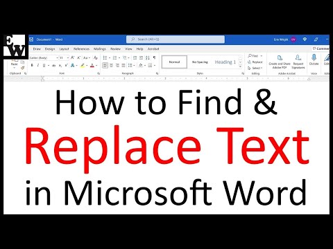 How to Find and Replace Text in Microsoft Word Video