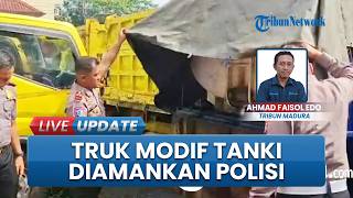 Polisi Amankan Truk Modif Tangki Solar, Picu Mobil-Motor Selip Berjamaah di Jalur Nasional Bangkalan
