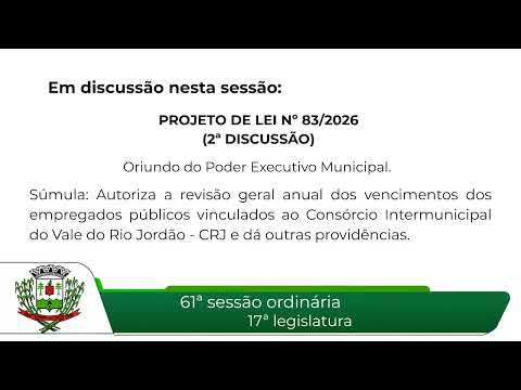 61ª Sessão Ordinária - 17ª Legislatura 08/09/2026