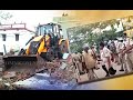 Slum Dwellers Pelt Stone During Eviction Drive In Berhampur BeMC Staff Injured