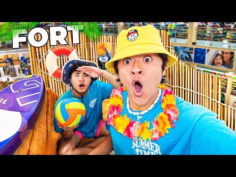 3 STORY FORT IN WALMART!