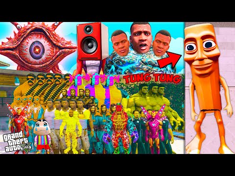 Franklin and Shinchan Playing Chupan Chupai With Tung Tung Tung Sahur IN GTA 5