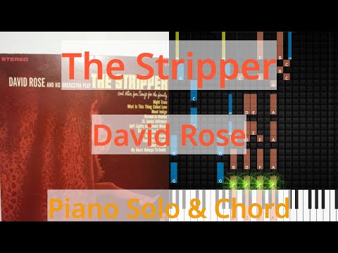 🎹Solo & Chord, The Stripper, David Rose, Synthesia Piano