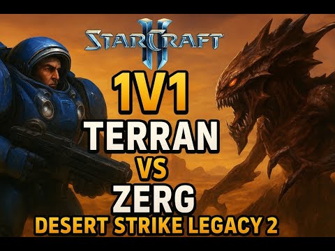 Epic 1v1 Desert Strike Legacy 2 Battle! Terran vs Zerg | StarCraft 2 Gameplay