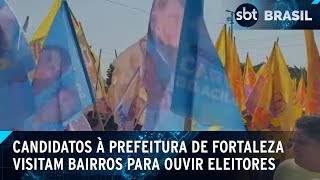 Candidatos à prefeitura de Fortaleza cumprem agenda em bairros da cidade | SBT Brasil (24/08/24)