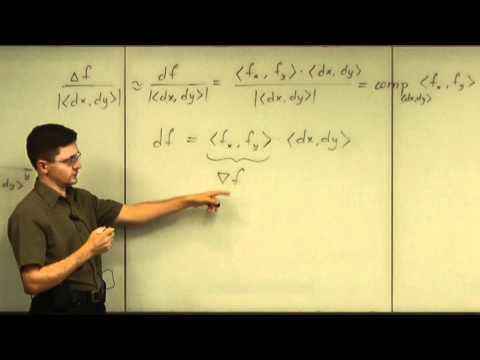Lecture 2011.07.14 Part 02/10 Definition of Gradient