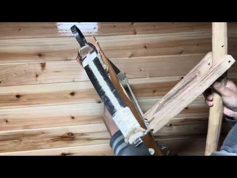 A handmade medieval crossbow