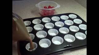 Two bite cherry brownies