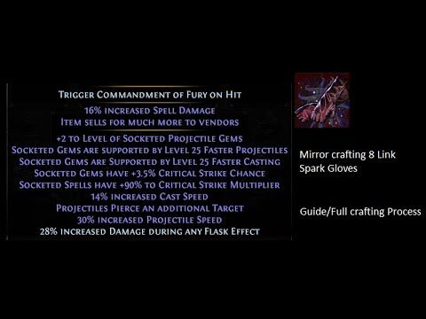 Mirror Crafting Spark Gloves - Full Guide/Video - 3.22 Path of Exile