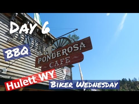 STURGIS 2020 - DAY 6 - HULETT WY. BIKER WEDNESDAY, Ham & Jam,  98 Degress