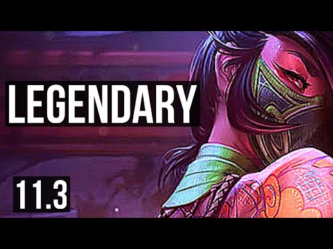 AKALI vs TWISTED FATE (MID) | 9/2/7, Legendary, 300+ games | BR Master | v11.3