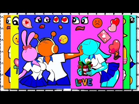 [Sticker Book ASMR] Incredibox Sprunki – Oren’s Heart Taken Over by Pinki 💖💘 SUS MOD