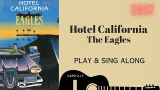 Download lagu Hotel California  The Eagles  sing & play along with tabs, chords lyrics for two guitars & Intro mp3
