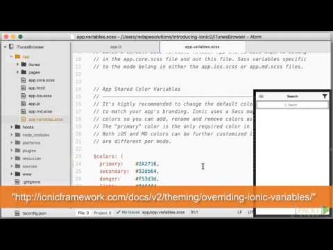 Introducing Ionic 2 Styling the App | packtpub com