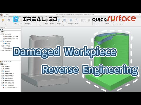 How to Reverse Engineer a Broken Industrial Part in Quicksurface After 3D Scanning