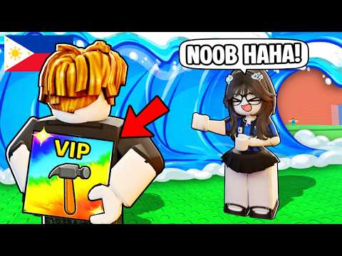 Nagpanggap Akong NOOB Para I-TROLL ang CRUSH Ko Bilang REAL OWNER sa Escape Tsunami For Brainrots!