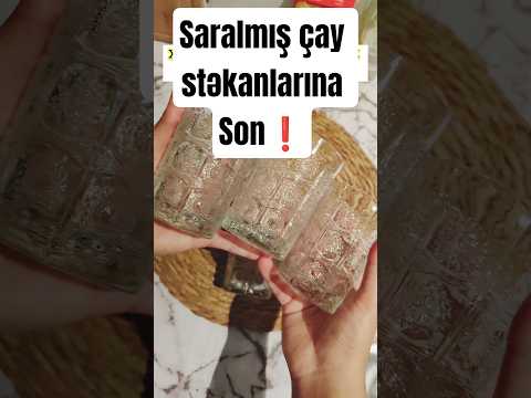 xrustal stəkanların təmizliyi.#praktik #diy #reallifehacks #temizlik #cleaningvideos #handmade