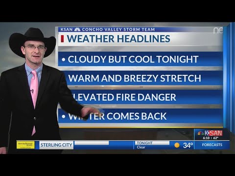 KSAN 6pm weather - Wednesday February 13, 2019