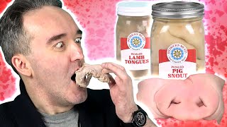 Irish People Try New Weird Pickled Foods (Lamb Tongue, Pickled Pig Snout)