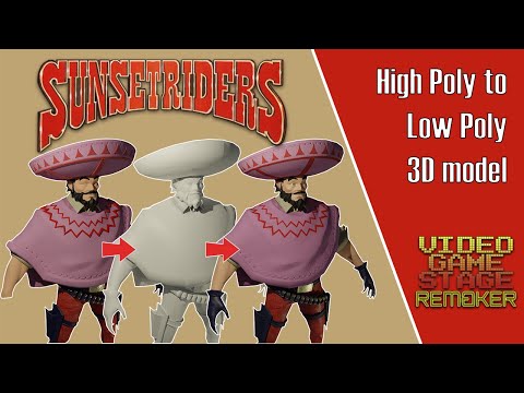 Sunset Riders Stage Remake - Cormano High To Low Poly