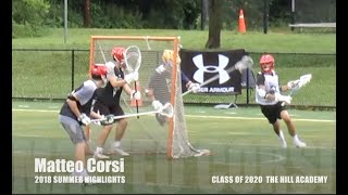 Matteo Corsi 2018 Summer Lacrosse Highlights
