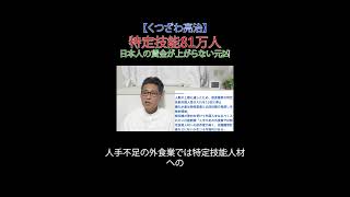 特定技能81万人 日本人の賃金が上がらない元凶 #こども家庭庁解体 #財務省解体 #厚労省解体 #日本改革党 #減税 #JICA解体＃移民はもういらん #日本保守党 #特定技能 #経団連
