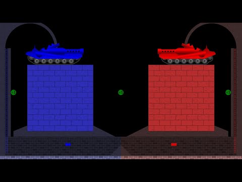 Castle Destruction 10 + The Tank Battle 3 - Marble Race in Algodoo