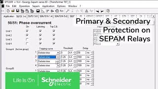 Configuring Primary & Secondary Protection Groups on SEPAM Relays | Schneider Electric Support
