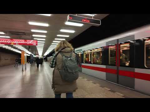 Czech Republic, Prague, Metro ride from Kačerov to Roztyly
