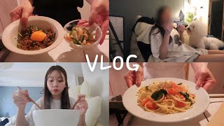 30代社会人の日常VLOG｜変わらない毎日と小さな幸せ🌷｜自炊記録,ビションフリーゼとの暮らし